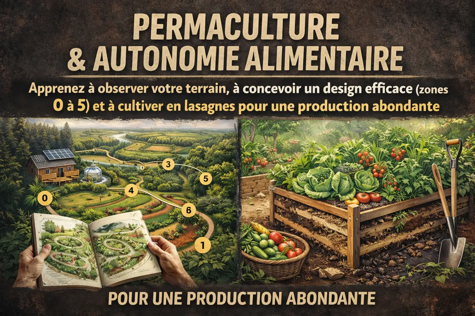 Permaculture & autonomie alimentaire : Concevoir sa Base Autonome Durable (BAD) permaculture et jardin en lasagnes